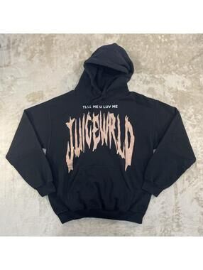 Juice Wrld Sweatshirt Hoodie Mens Medium Black 999 Tell Me You Love Me Hip Hop